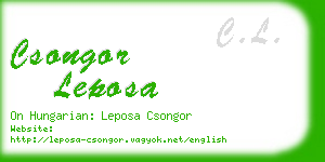 csongor leposa business card